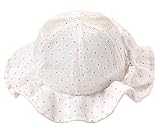 (コ-ランド) Co-land キュートな子供用帽子 赤ちゃんハット キッズハット 女の子 ベビーハット 小花柄 リボン付き 紫外線対策 日焼け止め (D)