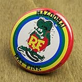 ラットフィンク(RAT FINK) 缶バッチ レインボー＿BC-RA107RA-MON