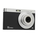コンパクトカメラ、4Kビデオ出力ポータブルデジタルカメラ50MP、旅行用ストラップ付き (黒)