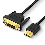 SHULIANCABLE HDMI-DVI 変換ケーブル 双方向 DVI-D 24+1 オス - HDMI オス サポート 1080P フル HD Raspberry Pi、Roku、Xbox One、PS4 PS3、グラフィックカード (5M)