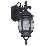 Sunset Lighting F7894-62 Outdoor Wall Sconce with Clear Beveled Glass, Rubbed Bronze Finish [並行輸入品]