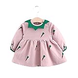 ベビー服 子供服 女の子 ワンピース Pojour 長袖ドレス 秋冬 可愛い人参 オシャレ 通園 発表会 旅行 記念日 プレゼント 2セット