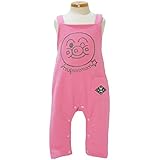 【本体綿100％】2017年 秋冬 アンパンマン 裏毛 オーバーオール ANPANMAN ピンク◇80cm