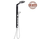 Gappo 39インチ簡単接続2ジェットシャワーパネルシステムRainfallウォーターフォールシャワーヘッドとハンドヘルドシャワー ブラック AHNKON