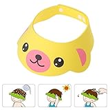 Simple Plan ベビー 子供用 サイズ調整可能 シャンプーハット 帽子 かわいい 動物 子ブタ クマ カエル 3カラー選べる バス シャワー用品 (イエロー)