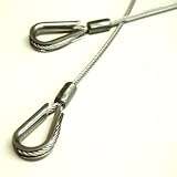 MM　ステンレス（7×19）　ステンレスワイヤー　φ2.5mm×1470mm　両端シンブル圧縮加工