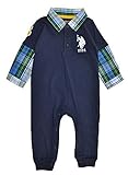US Polo Assn Boys L / S Classic Navyロンパース カラー: ブルー