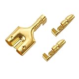 KWY お得な20組セット 2.8mm ダブルギボシ端子セット ホンダ車適用・バイク用・電装汎用 オス20個・メス40個 CA・CW103 電気用品・電線接続端子 黄銅製 絶縁スリーブ付 圧着端子