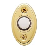 Baldwin 4852030楕円形ベルボタン、明るい真鍮