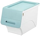 【サンカ 収納ボックス フロック スリム 30 深型 ブルー】[返品・交換・キャンセル不可]