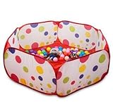 ICEKEY Kids Play Tent Playpen Ball Pit Pool Easy Folding Play House with Zippered Storage Bag (L(1.5