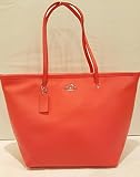 Coach Medium Coral Crossgrain Leather Tote Bag [並行輸入品]