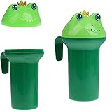 Xunuo ベビー バス 用品 新生児 沐浴 赤ちゃん おもちゃ カエルカップ，青，1つは販売しています