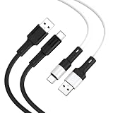 TOPWE USB C ケーブル USB A to C 充電ケーブル type-c 【1M】 急速充電 PD対応 USBAからUSB-C データ転送 高耐久 iPhone 15/16 MacBook Galaxy S10 Huawei Xperia GoPro Hero 5 iPad Proその他Android機器対応 (USB Type C, ホワイト・ブラック, ２本セット)