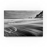 Lines in the surf byマイケル・Blanchette写真、22 x 81 cmキャンバス壁アート