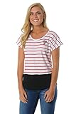 NCAAテキサスTechレッドRaidersレディースStriped Dolman Top、XL、レッド