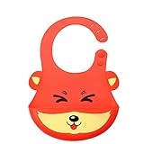 Arro Khan® かわいいおもしろいパターンはきれいにしやすく、快適で柔らかく軽量なベビービブは効果的に汚れを避ける (色 : Red Fox)