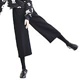 (スタイル・ワン) 1/style レディース 7分 ミモレ丈 マタニティ ワイド パンツ (XL, ブラック)