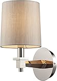 Elk 31330/1 6 by 11-Inch Jorgenson 1-Light Taupe Wood Sconce, Polished Nickel Finish [並行輸入品]