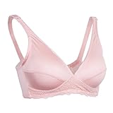 Fenteer 出産後妊婦　授乳用　マタニティブラ　ブラジャー　矯正下着　授乳　おっぱい　サポート　調節可能　通気　快適　全５色４サイズ - ピンク, 2XL
