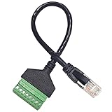ANMBEST 1点RJ45オスから8ピンネジ留め式端子台アダプター（Cat7 Cat6 Cat5イーサネットエクステンダーCCTVデジタルインターネット用）、RJ45オスプラグから8ピン端子イーサネットコネクター