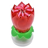 (ライチ) Lychee 誕生日キャンドル ロータスモチーフ ダブルレイヤー 花びらに小さいろうそく バースデーパーティー 結婚式 お祝い 写真撮影 選べる5色