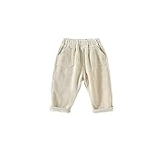 ALLAIBB ベビー パンツ コーデュロイ 女の子 男の子 キッズ ロングパンツ 暖かい 肌着 無地 かわいい size 80 (カーキ)