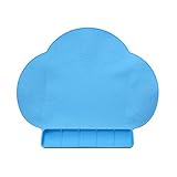 Naimo Silicon Tinydiner Non Slip Placemat Waterproof Antibiosis Tableware Placemat for Baby (Blue) b