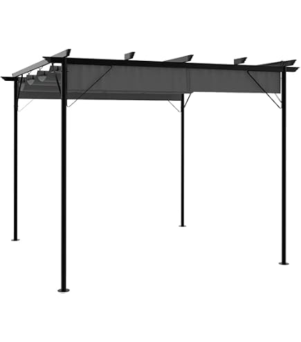 Amazon | Beuiosda パーゴラ 屋外 幅284*奥行き265*高250 ハードトップ