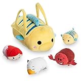 The Little Mermaid ''Tsum Tsum'' Plush Set - Small Bag - 8'' - Plus 4 Minis - 3 1/2'' by Disney by D