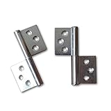 メタルの質感がインテリアのお洒落なワンポイント。シルバーヒンジ3寸 2個セット　　cng015