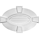 Ekena Millwork GVOV29X20D 29-Inch W x 20-Inch H x 1 3/4-Inch P Horizontal Oval Gable Vent Louver wit