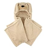 Hudson Baby Plush Hooded Blanket, Light Brown by Hudson Baby