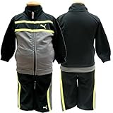PUMA プーマ ベビー ジャージ上下セット 6/9ヶ月 ブラック×グレー