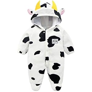 牛 着ぐるみ 年賀状 うし 干支 パジャマ ルームウェア ベビー 乳牛 ロンパース 子供 アニマル 動物 コスチューム…