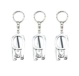 yueton 3pcs Stainless Steel Folding Travel Scissors Cutter with Key Ring [並行輸入品]