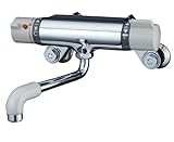 ミズタニバルブ 【浴室用混合栓】 壁付サーモ水栓 グレーハンドル MB710BK