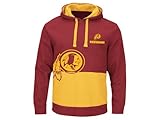マジェスティックワシントンレッドスキンズ大人用サイズSmall NFL Authentic Coin Toss Hoodieフード付きプルオーバースウェットシャツ – Burgandy &ゴールド