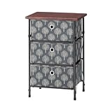 北欧風　簡単　軽量組立てチェスト (３段（59ｃｍ）, グレー系)