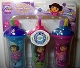 Munchkin Dora the Explorer Click Lock Insulated Straw Cups BPA Free 9oz 266ml - 3pk by Munchkin [並行輸