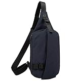 胸バッグ ボディバッグ メンズ 斜め掛け 撥水 ショルダーバッグ（dark blue）