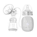 HBLIFE さく乳器 電動搾乳器 搾乳機 母乳アシスト マッサージ＆搾乳 記憶機能あり タッチ操作 超静かデザイン USB充電 ボトルアダプター付き
