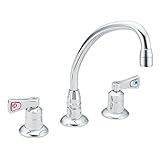 Moen 8241 COMMERCIAL m-dura Widespreadキッチン蛇口2.2 GPM、クロム