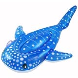 Livlight ジンベイザメ フロート 浮き輪 Sサイズ 140cm 【水辺で映える大型フロート】 大人用 子供用 うきわ プール 水上ハンモック ジンベエザメ サメ