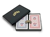 Copag 2023 WSOP ワールドシリーズ オブ ポーカー 100% プラスチック トランプ ブリッジサイズ レッド/ブルー ダブルデッキセット (レギュラーインデックス)