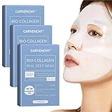 コラーゲンフェイスマスク コラーゲンマスク 高保湿 Bio-Collagen Face Real Deep Mask 男女兼用 3箱12枚