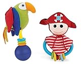 Baby Rattle And Teether Set - Pirate and Parrot Musical Rattle Set (Batteries Included) [並行輸入品]