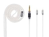NICEHCK 8芯 イヤホンケーブル　OFC純銅銀メッキ 2Pin 3.5mm 金属製コネクタ リケーブル　アップグレードケーブル 炭素繊維プラグ 3極 柔らかい 1.2m TRN V60 V20 V10、TFZ QUEEN EXCLUSIVE King Series、SIMGOT EN700PRO、KZ ZSA ED16 ZS10 ES4 ZSR ZS6 ZST ZS5 ES3 AZLA-01R等に対応 (2Pin 3.5mm)