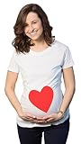 マタニティハートかわいい赤ちゃんバンプ妊娠Love Tシャツfor Expecting Moms US サイズ: 4L カラー: ホワイト