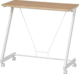 ワークデスク キャスター付き ムービン メープル　薄型デスク